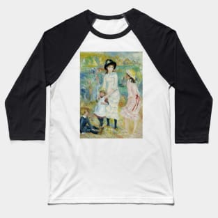 Children on the Seashore, Guernsey by Auguste Renoir Baseball T-Shirt